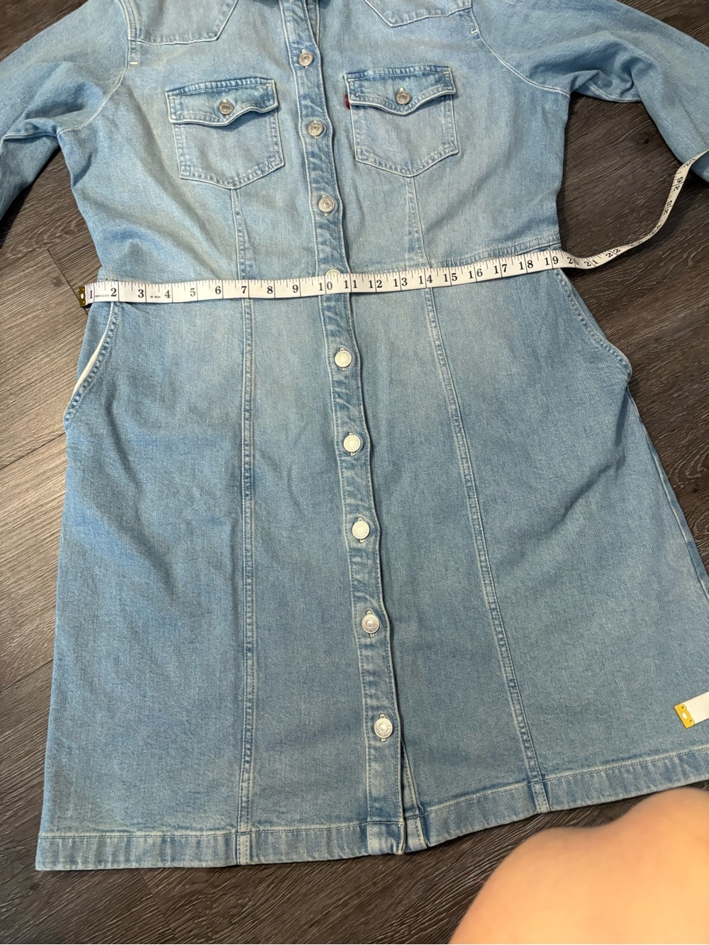Levis Western Mini Dress size XL light wash - Picture 11 of 15